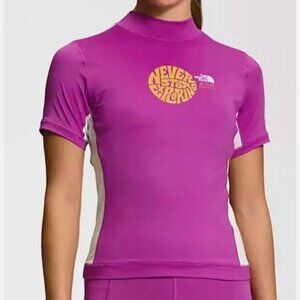 Women's Medium The North Face Trailwear Tee Fuchsia Short Sleeve Hiking Running